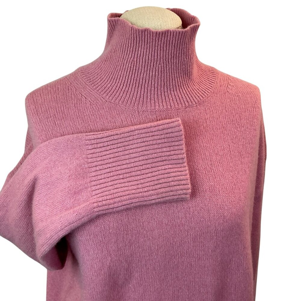 Everlane Womens Pink Recycled Cashmere Turtleneck Sweater Size S - Picture 7 of 11
